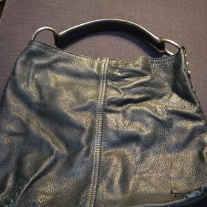 Lucky Brand Dark Leather Hobo Bag